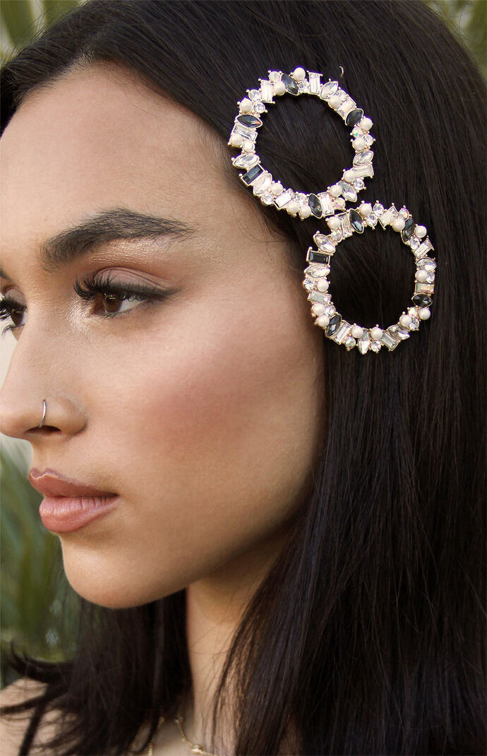 Large Crystal Hair Barrette