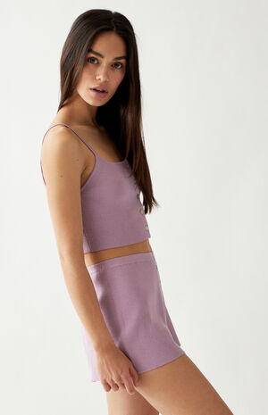 Lounge Henley Tank Top & Short Two-Piece Set Lounge Henley Tank Top & Short Two-Piece Set image number null
