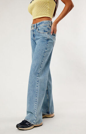 Light Indigo Superlow Flare Jeans image number 3