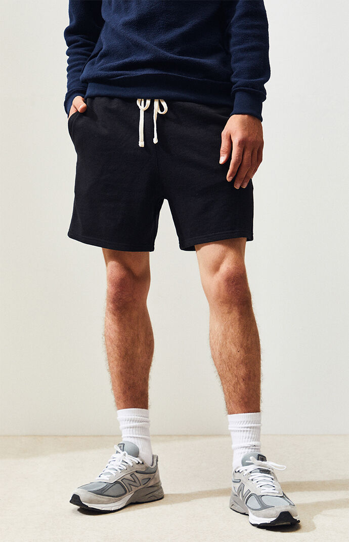 Black French Terry Active Shorts