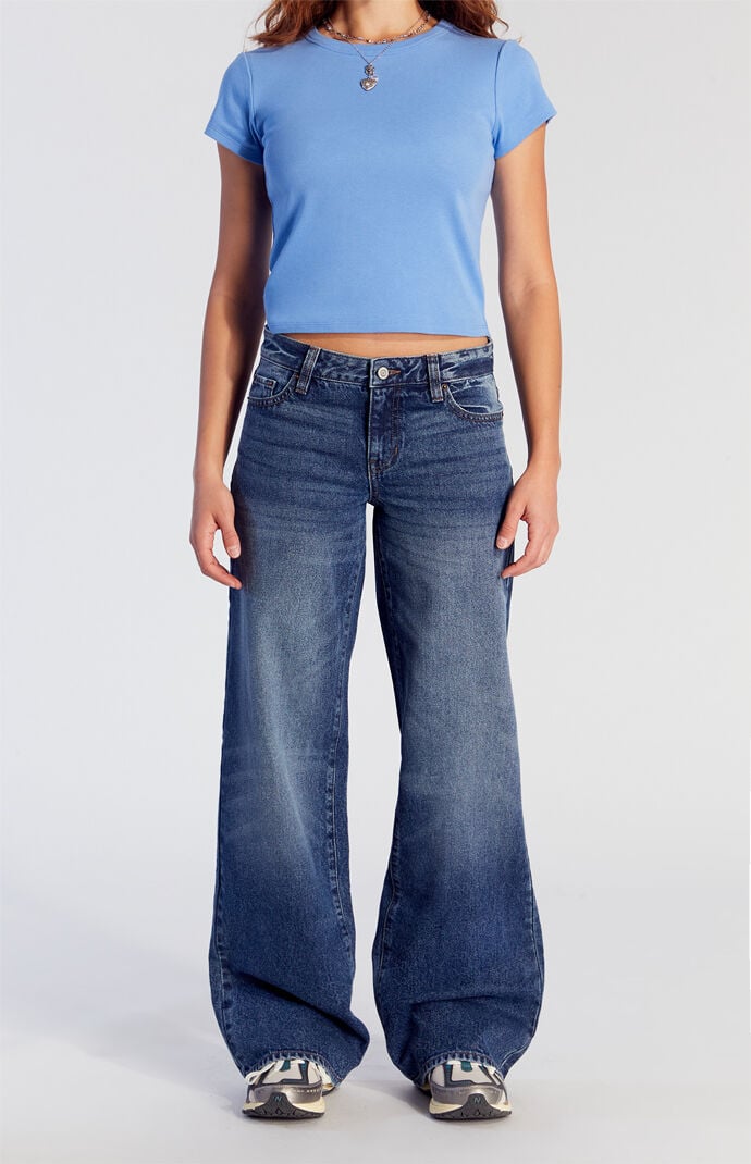 Pacsun Casey Low Rise Baggy Jeans Dark Indigo | PacSun