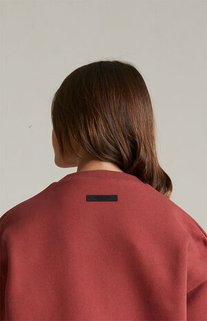 Kids Crimson University Fleece Crew Neck Sweatshirt image number 5