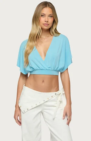 Candela V Neck Crop Top image number 1