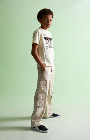 Off White Baggy Cargo Jeans image number 1