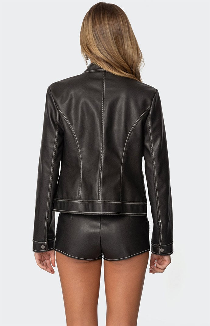 Edikted Roxie Faux Leather Jacket | PacSun