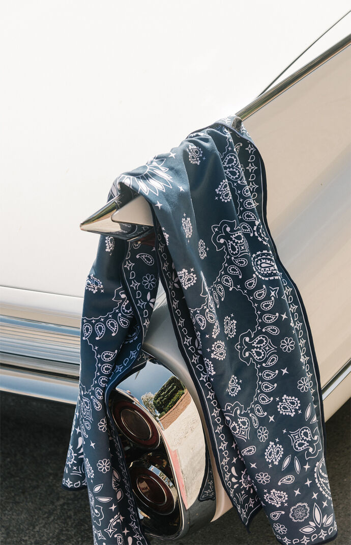 Eco Navy Paisley Park Quick-Dry Towel