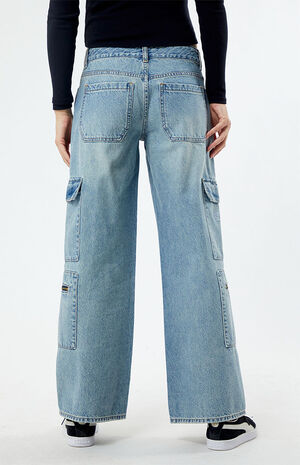 x PacSun Grand Prix Low Rise Baggy Cargo Jeans image number 4