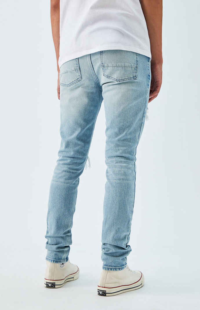 Light Ripped Stacked Skinny Jeans
