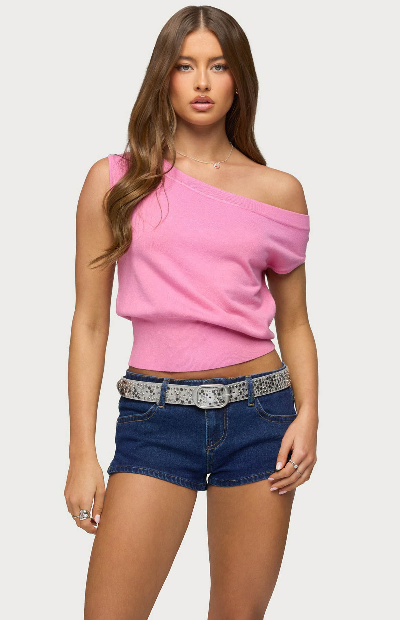 Edikted Michaela Off Shoulder Knit Top