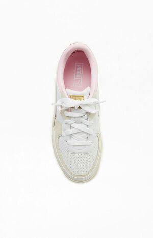Women's White & Pink Cali Dream Preppy Sneakers image number 5