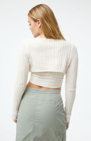 Cable Knit Bolero Sweater image number 4