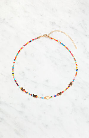 Beaded Butterfly Necklace image number 1