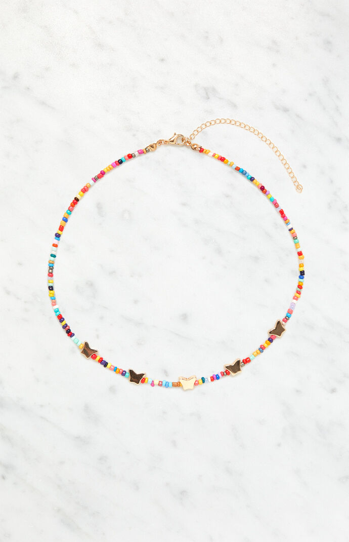 Beaded Butterfly Necklace