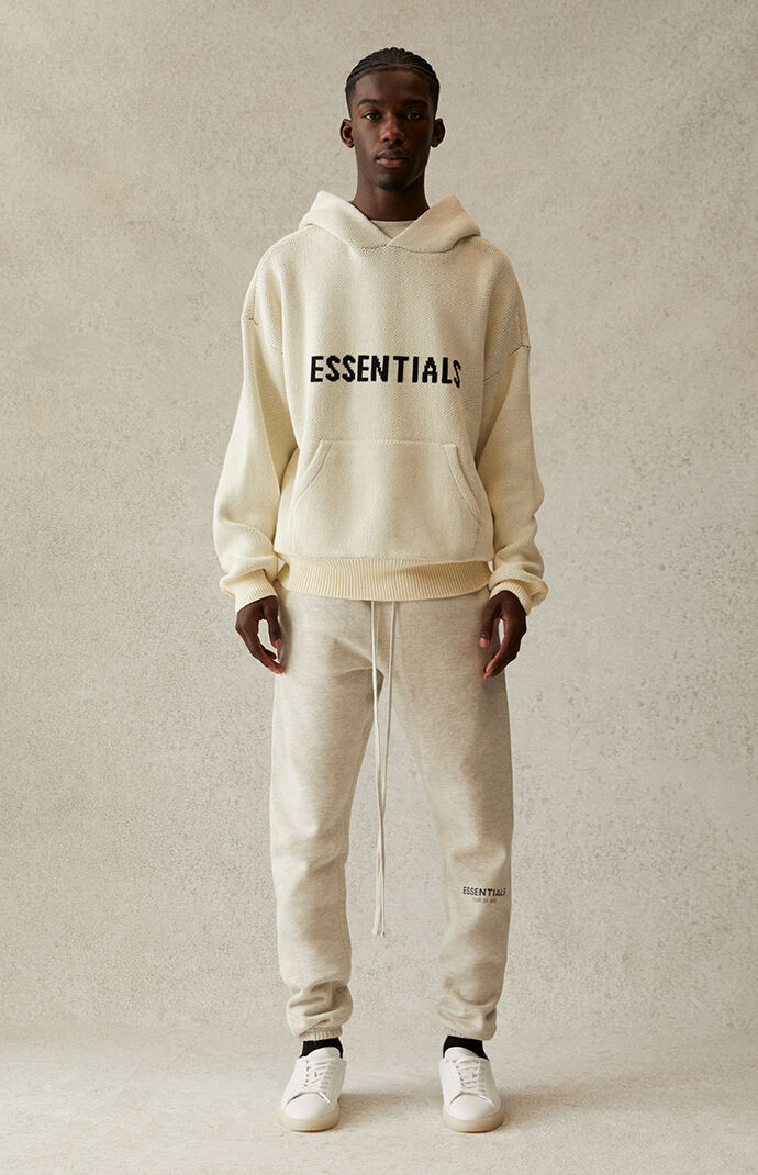 Fear of God Essentials Essentials Cream Knit Sweater PacSun