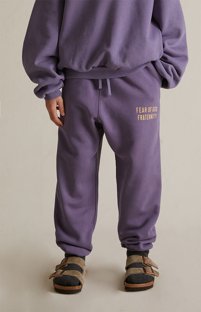 Fear of God ESSENTIALS Kids Lavender Heavy Fleece Sweatpants | Pacsun