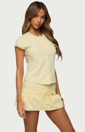 Yelena Lacey Button Up Top image number 2