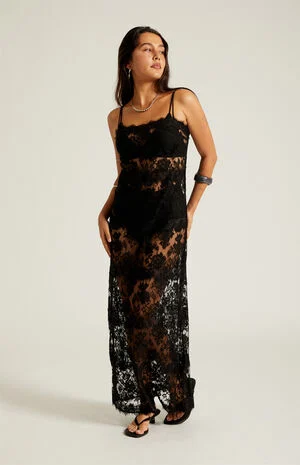 Agnes Sheer Lace Festival Maxi Dress image number 1