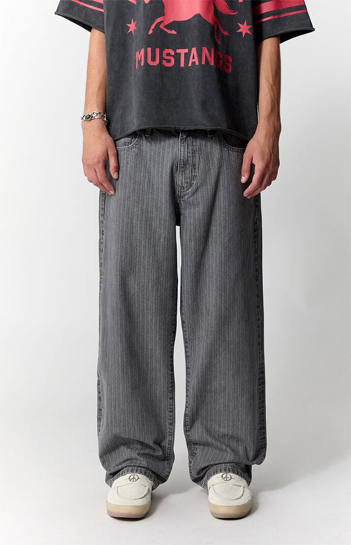 Pacsun Dylan Baggy Jeans Pinstripe Gray | Pacsun