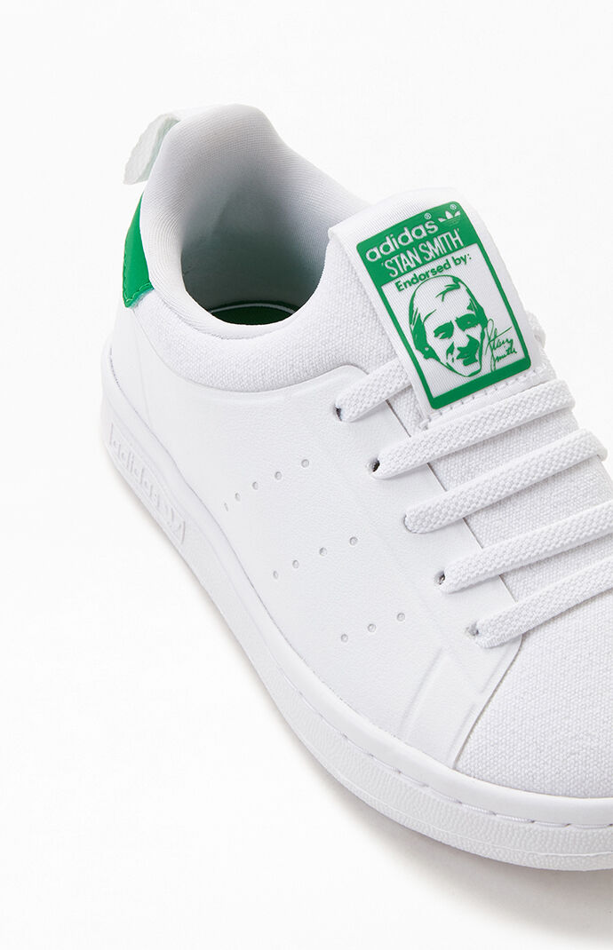 adidas Kids White Green Stan Smith Shoes PacSun