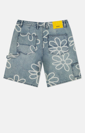 Daisy AOP Denim Carpenter Baggy Shorts image number 2