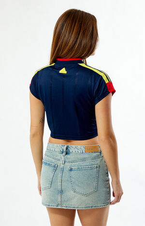 Navy Tiro Cut 3-Stripes Cropped Jersey image number 3