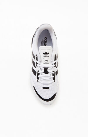 White & Black ZX 1K Boost Shoes image number 5