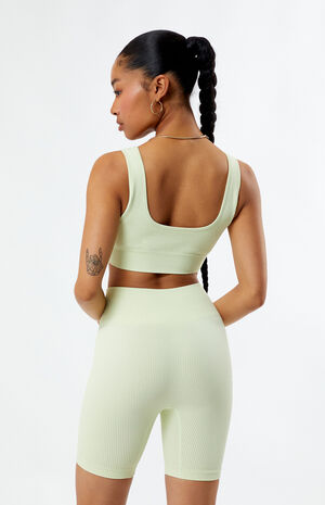 Active Seamless Ribbed Biker Shorts image number 4