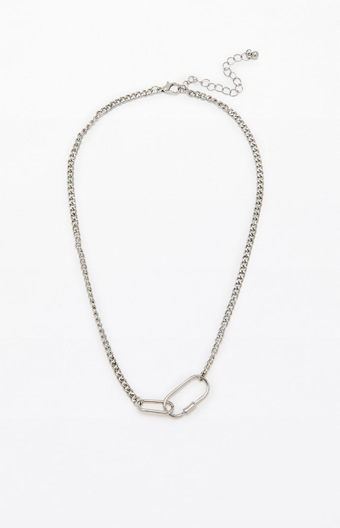 LA Hearts Silver Star Beaded Layered Necklace