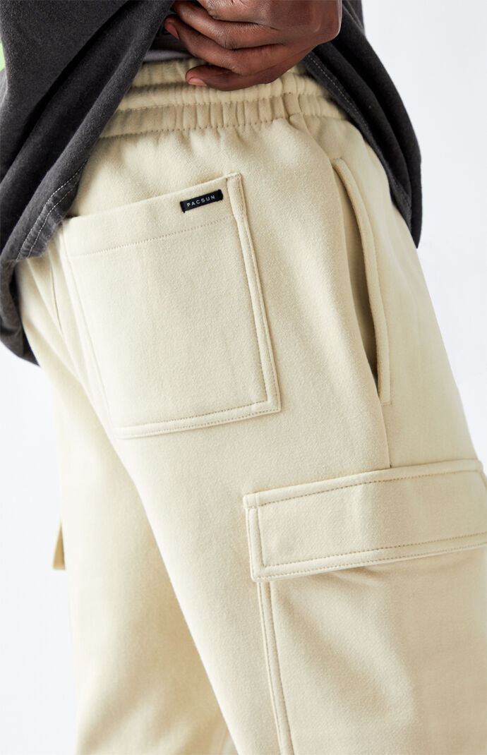 Tan Cargo Fleece Sweatpants