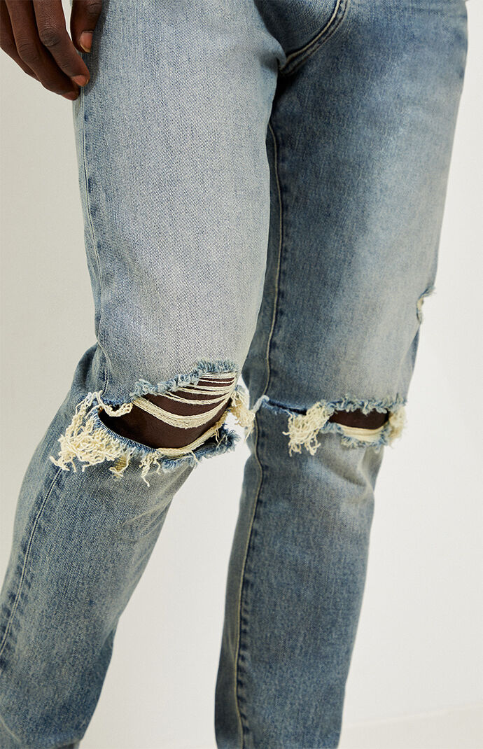 Medium Ripped Slim Taper Jeans
