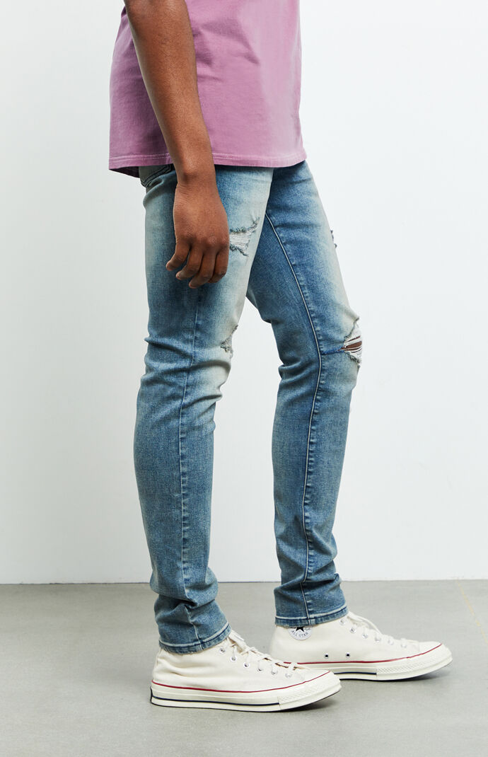 Brandon Medium Ripped Stacked Skinny Jeans