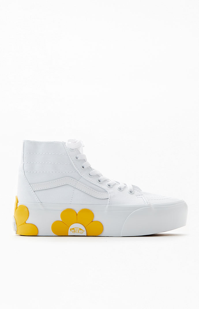 Vans white and yellow cheap