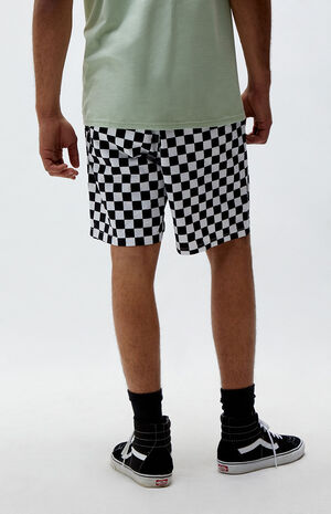 Organic Checkered Range Elastic Waist Shorts image number 4