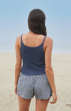 Blue Plaid Keira Boxer Shorts image number 4