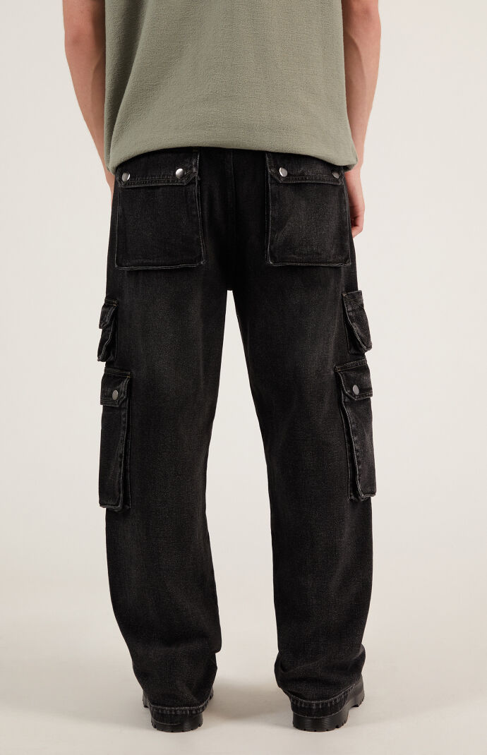 デニム・ジーパン   Here are the black loose cargo pants COPP40852MEN-WASHE80449370.jpg