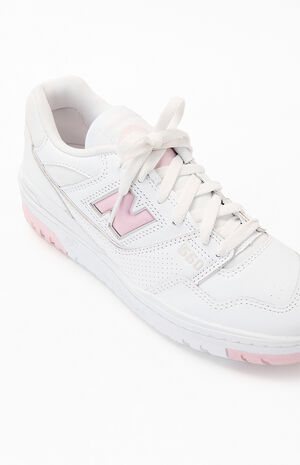White & Pink 550 Sneakers image number 6