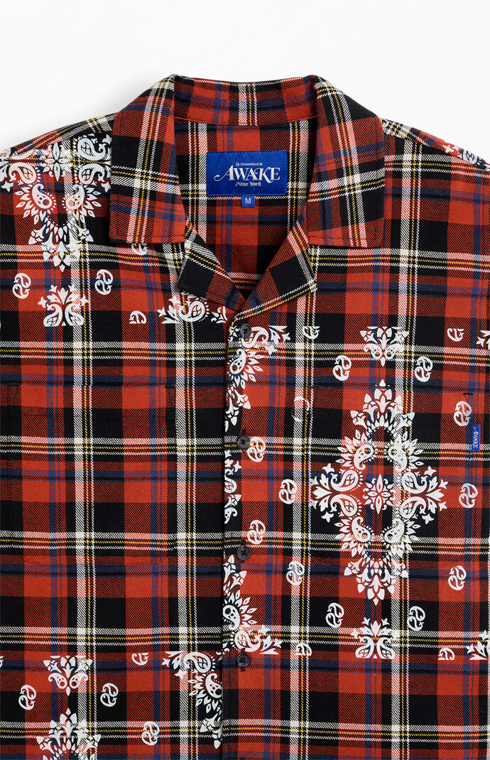Awake NY Paisley Print Flannel Long Sleeve Shirt | Pacsun