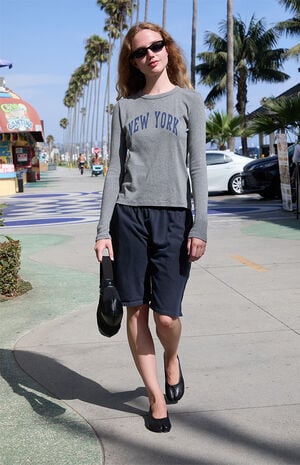 Gray New York Long Sleeve Top image number 4