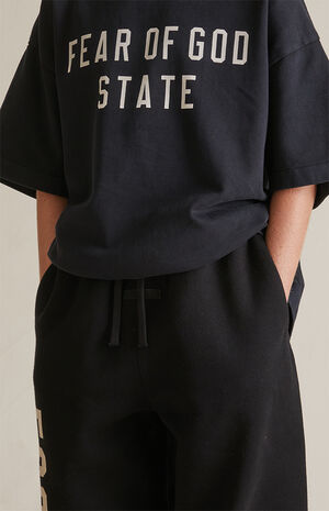 Kids Black Fleece Relaxed Sweatpants image number 5