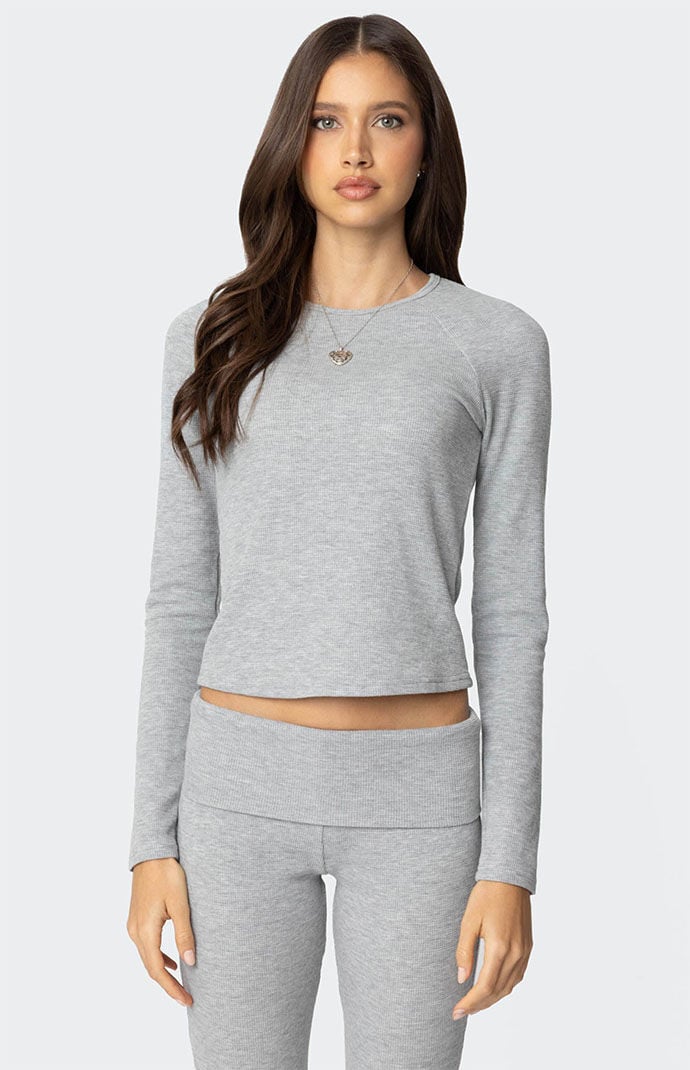 Edikted Sab Waffle Knit Top | PacSun
