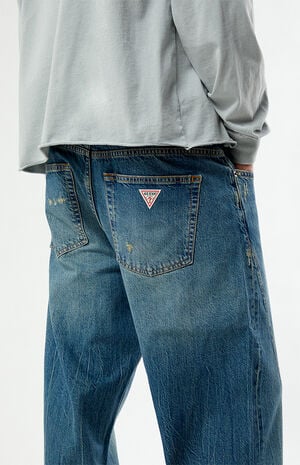 Tinted&nbsp;Stretch&nbsp;Medium Blue Bootcut Jeans&nbsp; image number 5