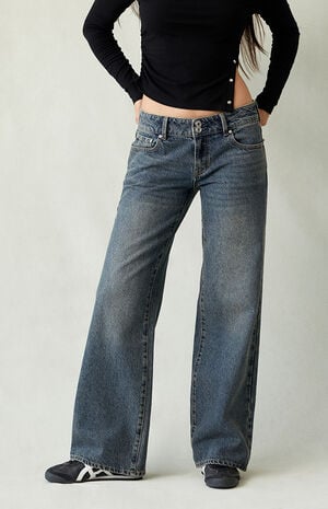 Pacsun Zoe Low Rise Girlfriend Jeans Dark Blue | PacSun