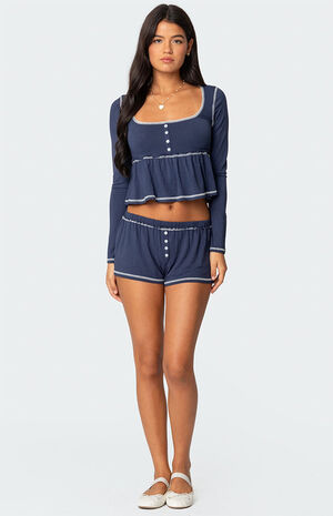 Arianne Contrast Babydoll Top image number 2