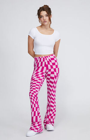 Trippy Checker Flare Pants image number 4