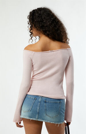 Carrie Cinched Off-The-Shoulder Sweater image number 3