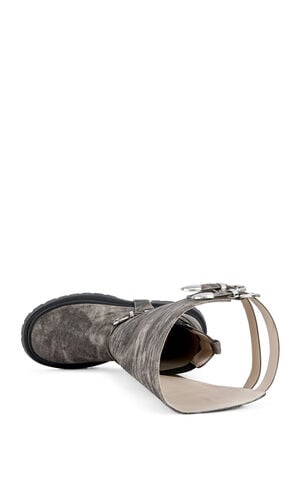 Women's Rampage Brown Distressed Combat Boots image number 4