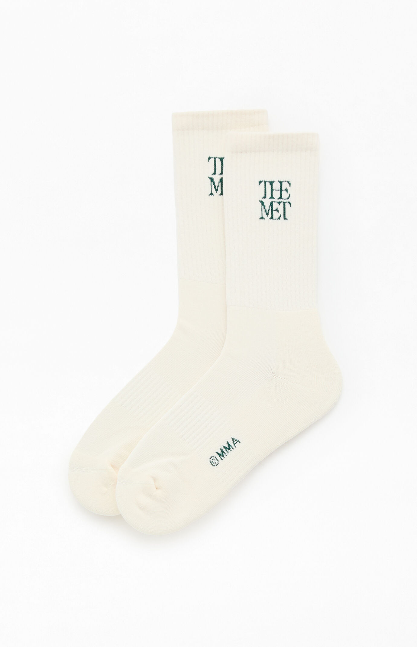 The Met x Pacsun Cream Logo Crew Socks
