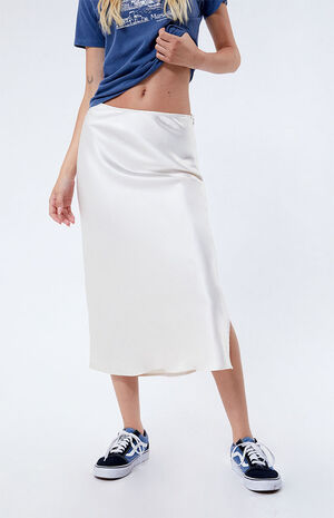 PacSun Satin Midi Skirt | PacSun