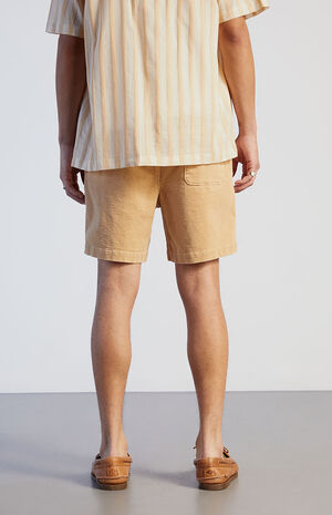 Cream Corduroy Volley Shorts image number 4