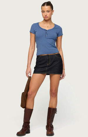 Kady Striped Henley T-Shirt image number 5